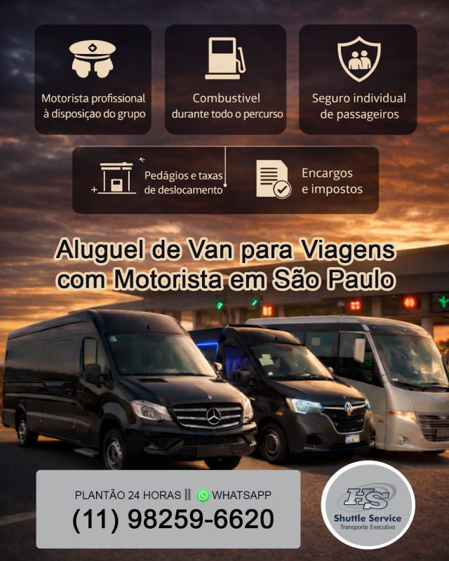Aluguel de Van para Viagens com Motorista em São Paulo
