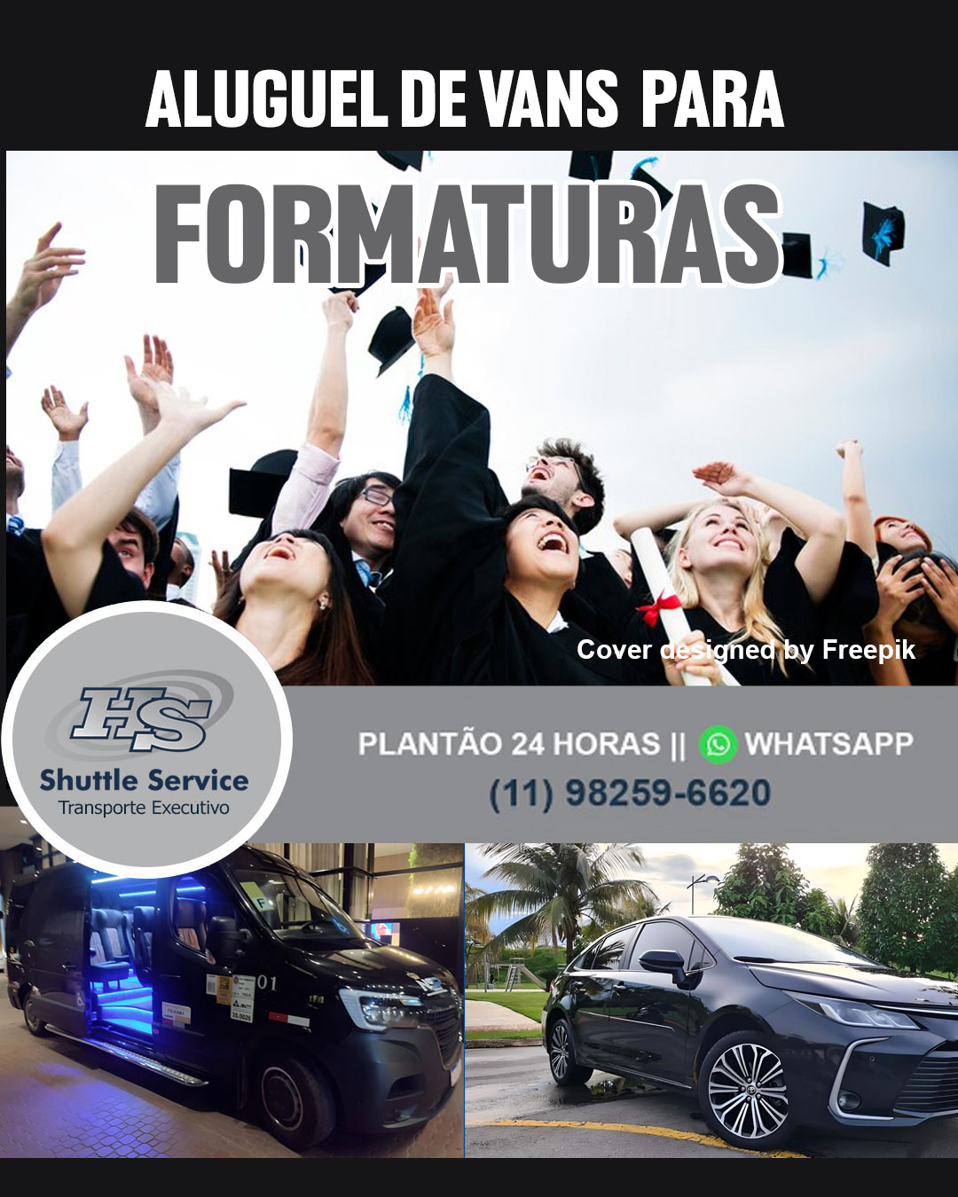 Aluguel de vans para formatura
