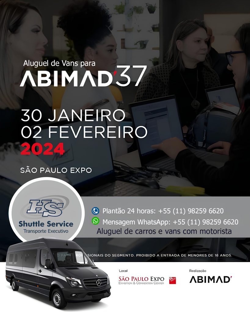 Aluguel de van para a ABIMAD 2023