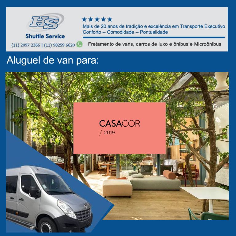 Aluguel de van para o CASACOR