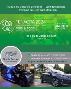Fenagra 2024 Fretamento de van para o evento  em Campinas – SP