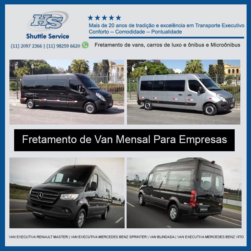 Fretamento De Van Mensal Para Empresas