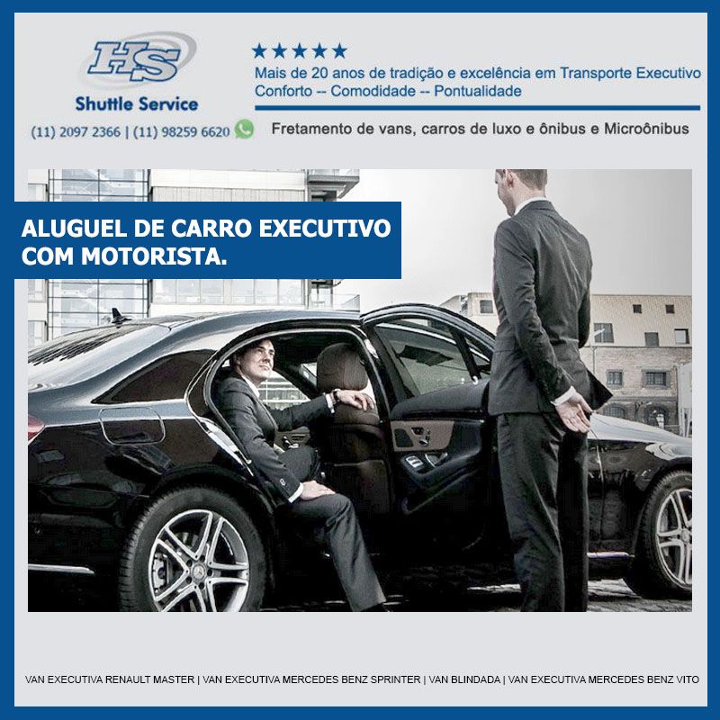 Aluguel de carro executivo com motorista