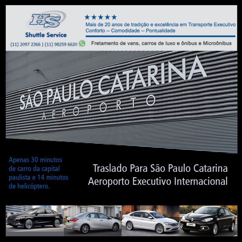 Traslado para aeroporto executivo São Paulo Catarina