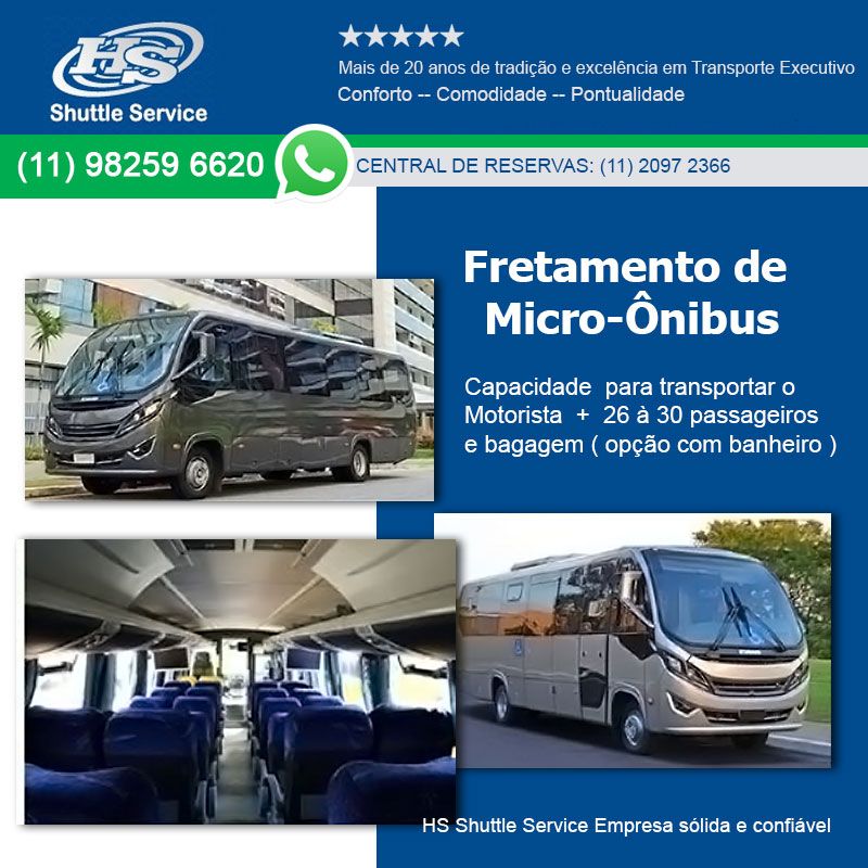 Fretamento de micro-ônibus em SP