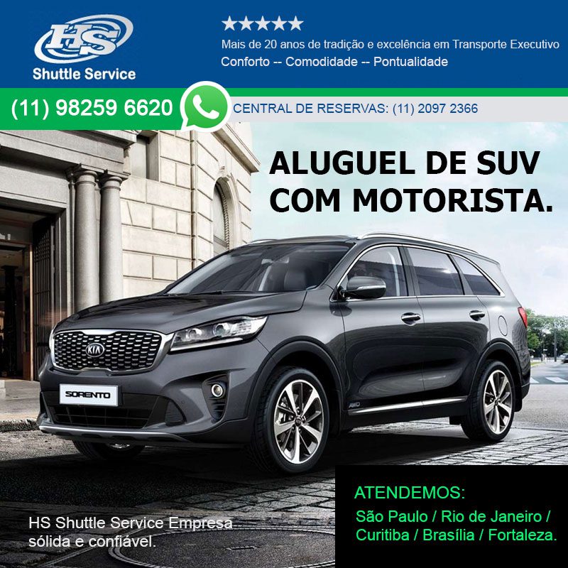 Aluguel de SUV com motorista