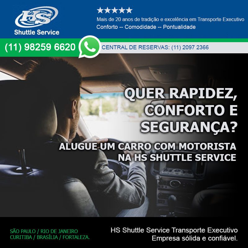 motorista corporativo para o transporte executivo em sp