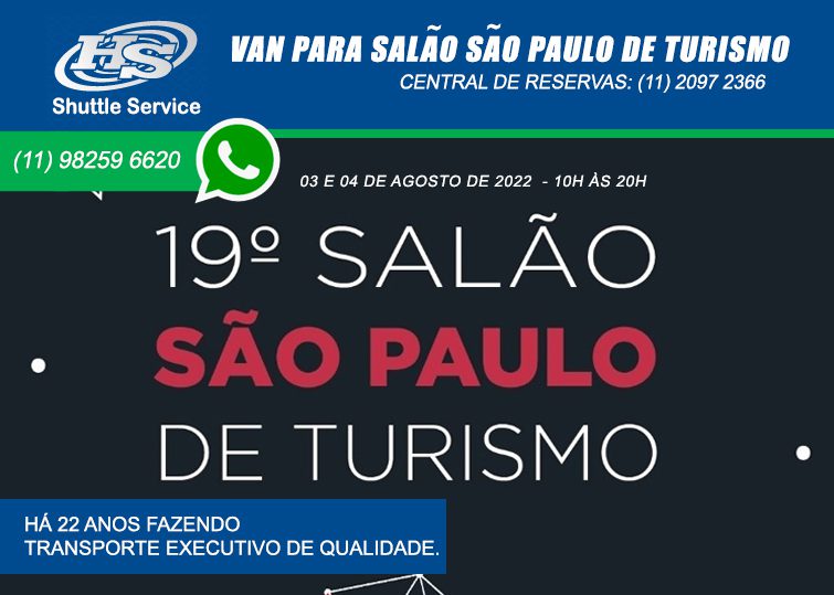 aluguel de van para salao de turismo em sao paulo