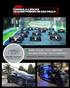 Aluguel de van para Formula 1