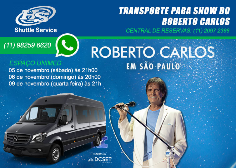 Van para Show do Roberto Carlos SP