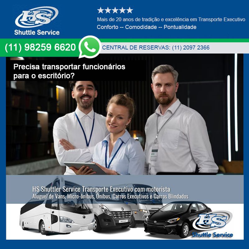 transportar funcionários para o escritório - fretamento de veículos.