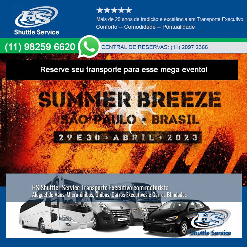 aluguel de carro para o summer breeze