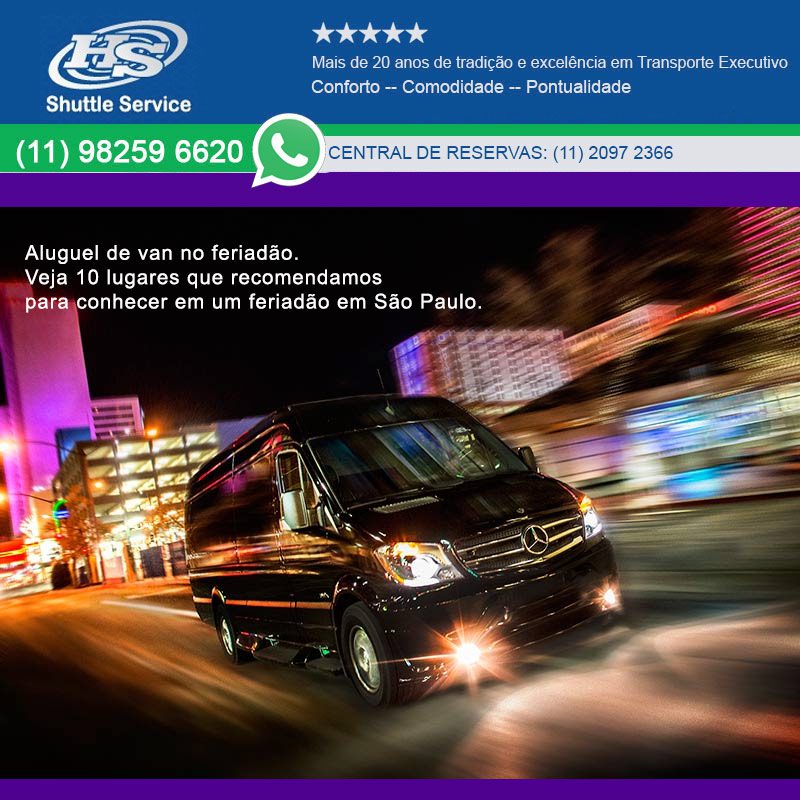 Aluguel de van no feriadão