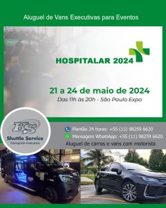 Aluguel de Van para feira Hospitalar 2024. Um dos maiores eventos do setor de Saúde da América Latina.