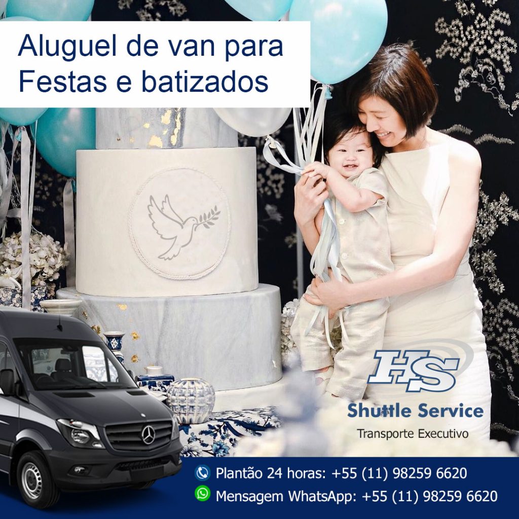 alugar van para batizado