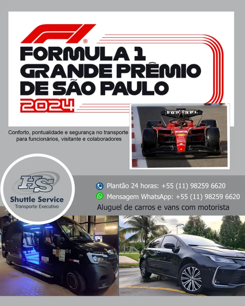 Aluguel De Van Para Fórmula 1, São Paulo em 2024