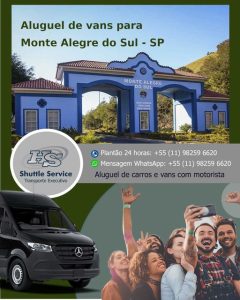 Aluguel de van para Monte Alegre do Sul.