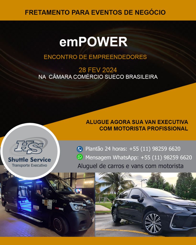 transporte executivo para o evento em-power de sp