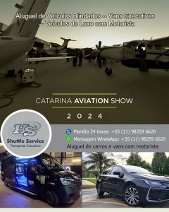 Catarina Aviation Show. Aluguel de vans e carros com motorista.