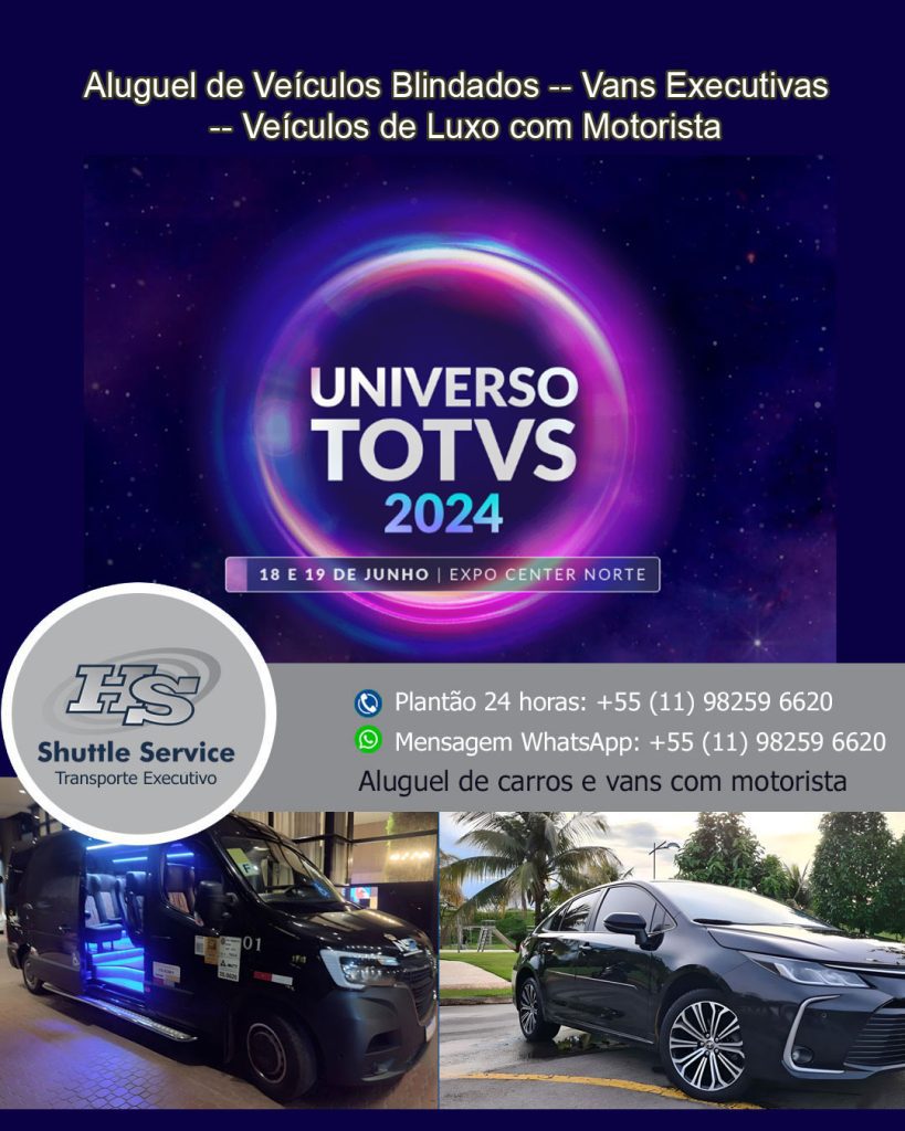 Aluguel de van para a TOTVS 2024