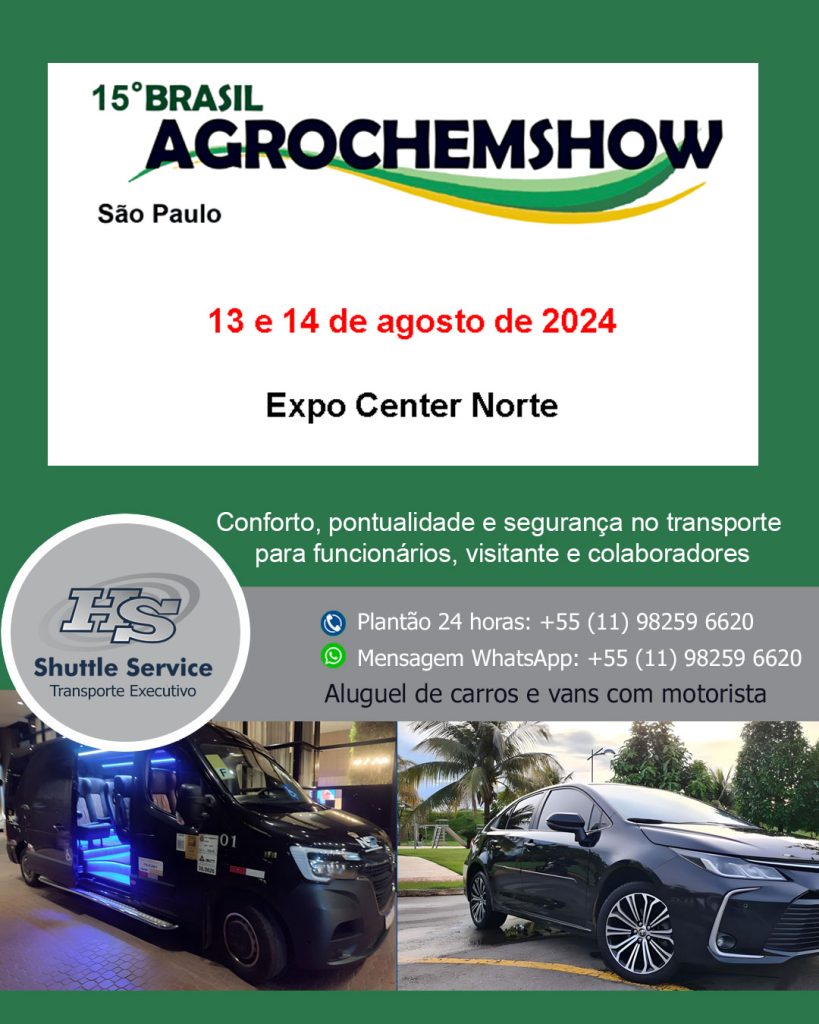Locação de vans para o Agrochemshow