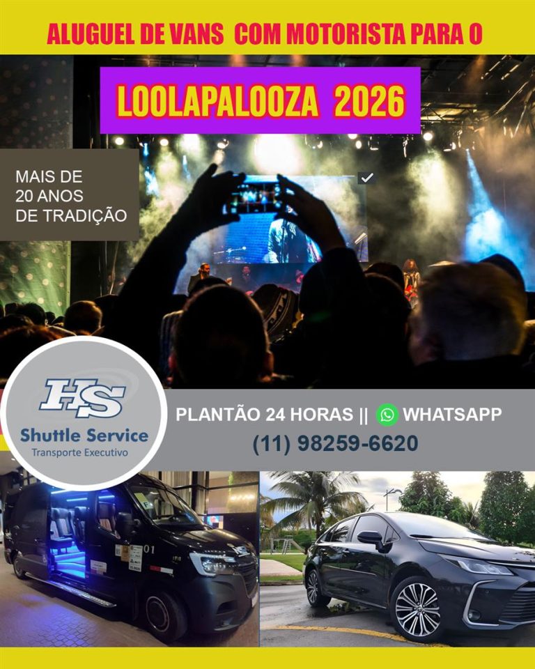 Aluguel de Van para o Lollapalooza