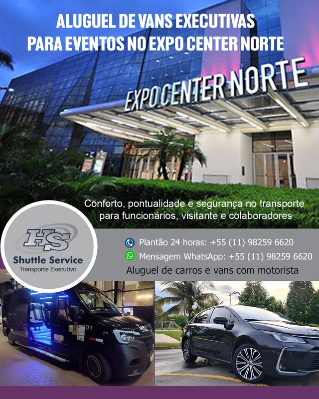 Aluguel de Van para O Expo Center Norte