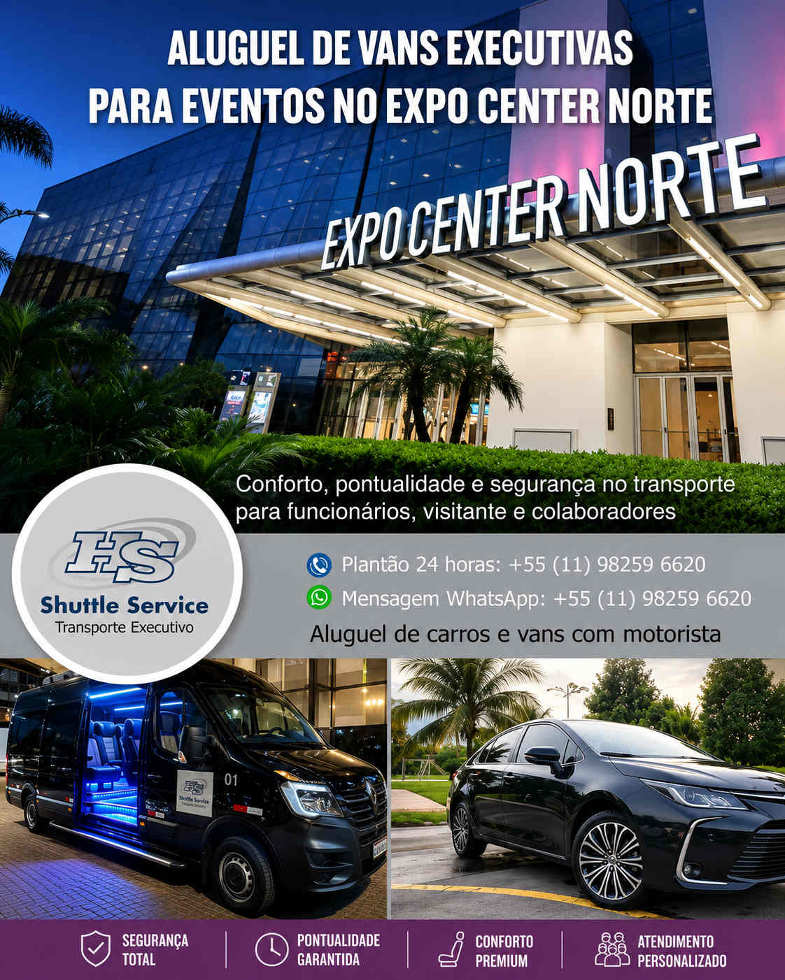 Transporte para Eventos no Expo Center Norte: Vans e Micro-Ônibus Executivos